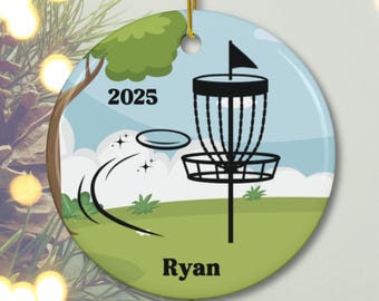 Custom Frisbee Golf Ornament, Gifts for Disc Golf Lovers, Disc Golf Player, Frisbee Ornament, Frisbee Golf Player, Disc Golf Gift Dad