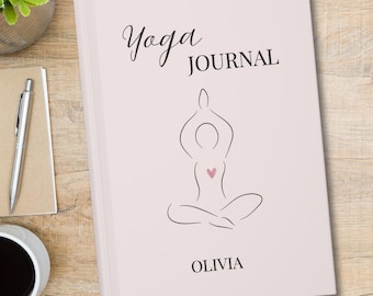 Custom Yoga Hardcover Journal, Yoga Notebook, Yoga Instructor Gift, Mindfulness Planner, Gift for Yoga Lovers, Yoga Thoughts