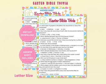 Easter Bible Trivia Game, Holy Week Printable, Church Games, Seniors Game Easter, Teen Easter Game, Easter Activities, Group Game Easter