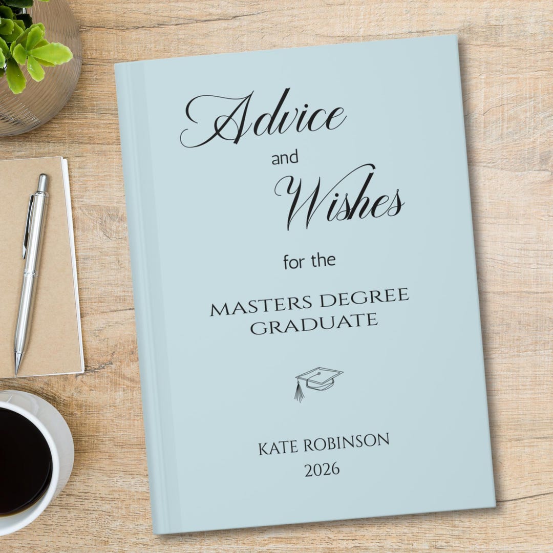Graduate Level Journal Custom Masters Degree Graduate Hardcover Journal, Grad Gifts for ...