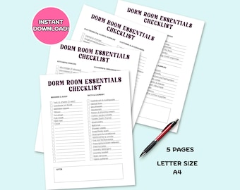 College Dorm Packing Checklist, Moving List, Packing Checklist, College Essentials, College Dorm List, Freshman College, Travel Packing List