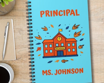 Custom Principal Spiral Notebook, Principal Gift, Principal Appreciation, Principal Thank You Gift, School Principal Gift, Difference Maker