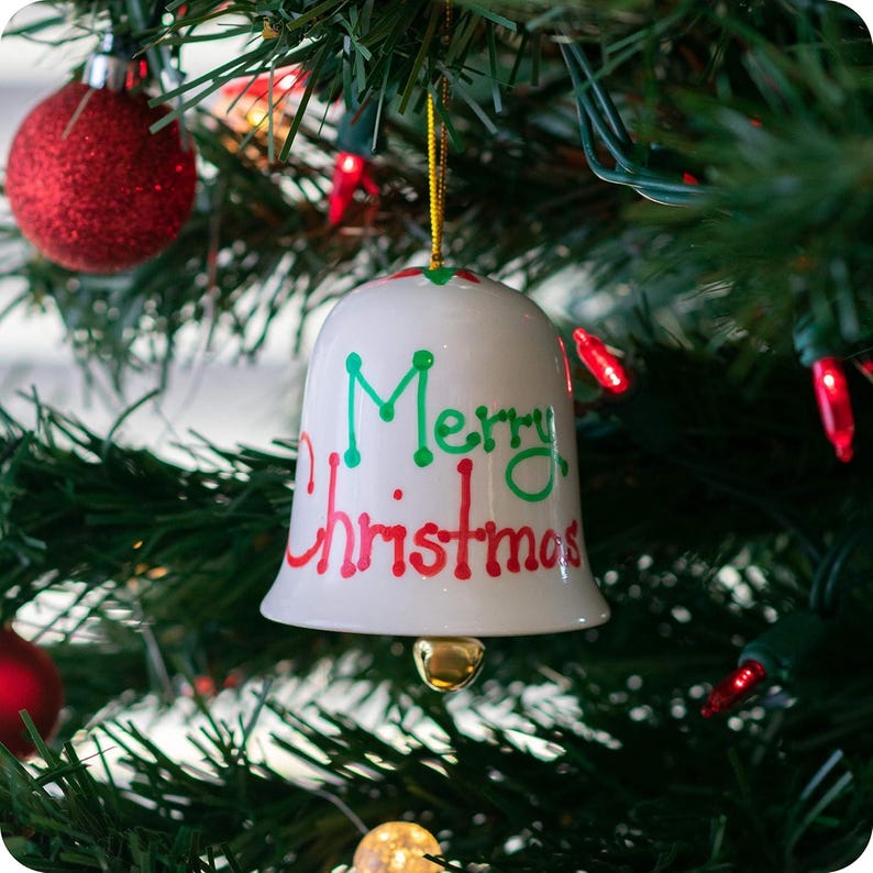 Christmas Crafts Design Your Own Porcelain Bells Craft Kit for Kids