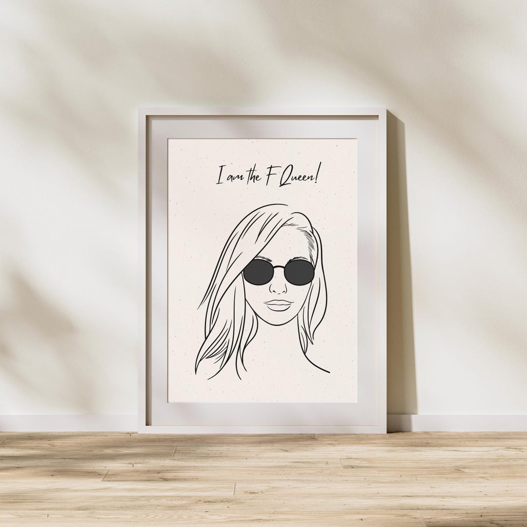 Visual Reference: Queen Digital Art Bold Feminist Digital Print