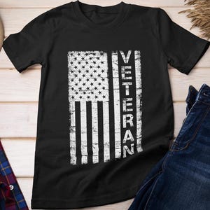 Vintage amerikanische Flagge veteran T-Shirt
