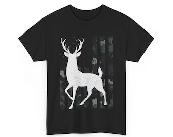 Deer Hunting Shirt, American Flag Deer Hunting Season Camo T-shirt, Deer Hunting Lovers Women Men Hunters Vintage T-shirt