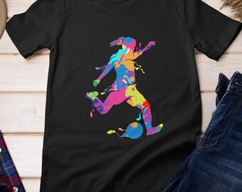 Soccer Girls Shirt, Soccer Sports Supporters T-shirt, Soccer Player Shirt, Soccer Fans Women Girls Cute Shirt