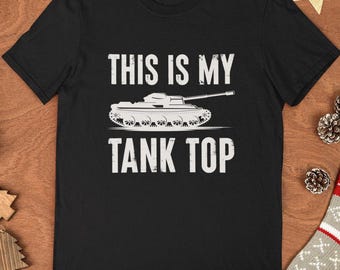 Dit is mijn tanktop-T-shirt, outfit militaire tanktopliefhebbers, tanktop mannen vader grappig shirt