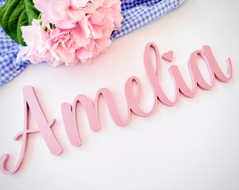 Personalised Kids Name Sign: 3D Printed Custom Nursery or Bedroom Decor