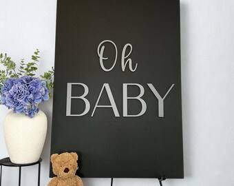 Oh Baby Lettering: For Baby Shower Decor or Backdrops
