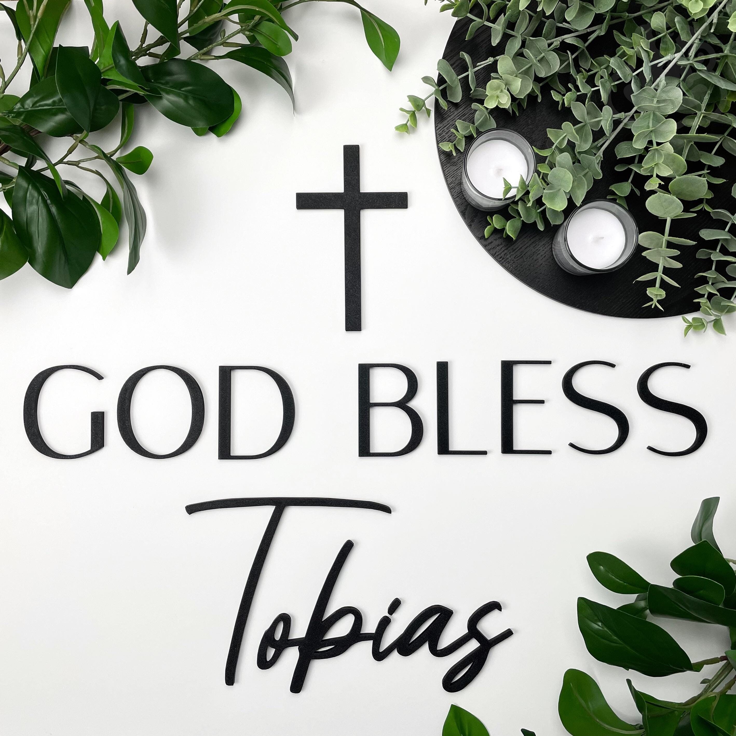 Baptism Christening Lettering for Backdrops: 3D Printed 