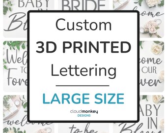 LARGE (15cm) 3D Printed Lettering for DIY