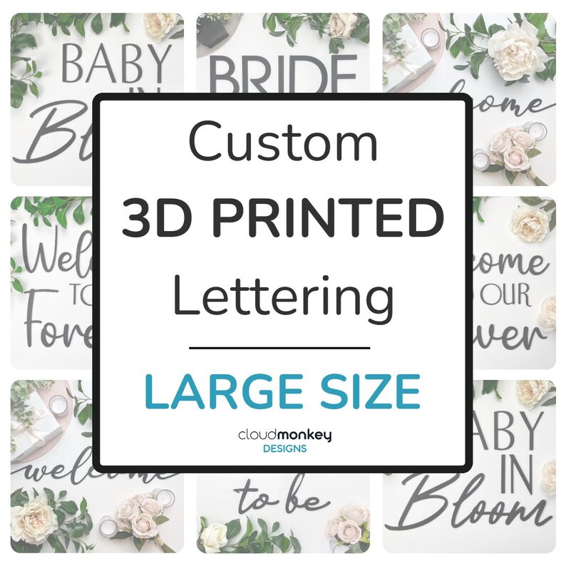 LARGE Custom 3D Lettering for Signage 3D Printed - Etsy