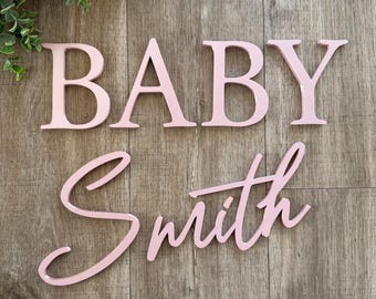 Personalised Baby Shower Decor : 3D Printed Lettering for Backdrops