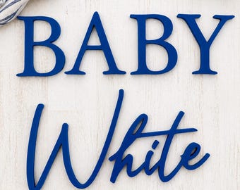 Personalised Baby Shower or Baby Announcement Sign: 3D Surname Lettering for Backdrops and Arches