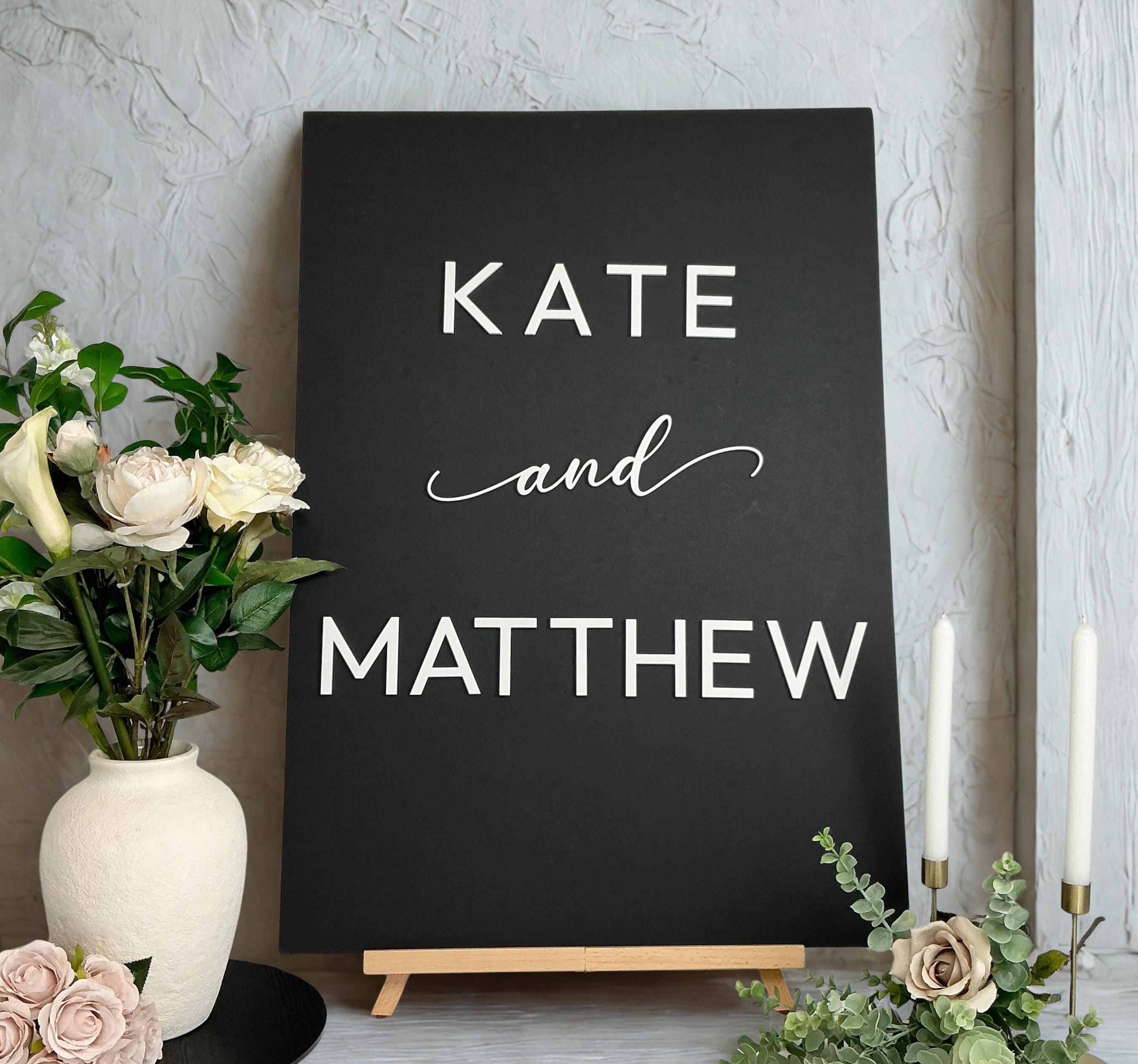 Couples Names Lettering for Arches or Backdrops: Customisable Wedding ...