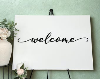 3D Printed "Welcome" Lettering for DIY: Custom Wedding, Shower, or Birthday Decor
