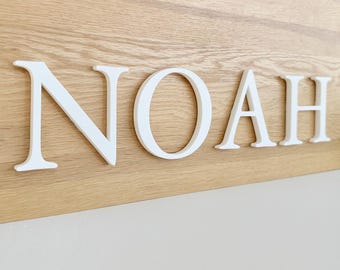 Kids Bedroom Sign: 3D Printed Custom Nursery Decor, Multiple Fonts, Sizes & Colours