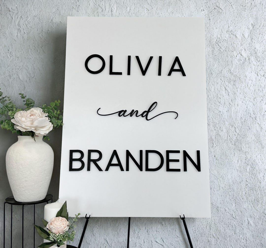Couples Names Lettering for Arches or Backdrops: Customisable Wedding ...