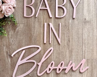 Baby In Bloom: 3D Printed Floral Baby Shower Sign
