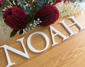 Kids Name Sign: Custom Nursery Bedroom Decor, Multiple Fonts, Sizes & Colours