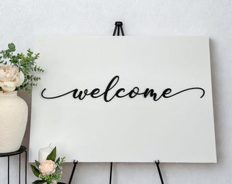 3D Printed "Welcome" Sign: Custom Wedding, Shower, or Birthday Decor