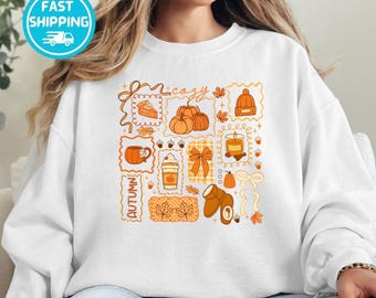 Cozy Season Sweatshirt: Preppy Fall Pumpkin Spice Sweater