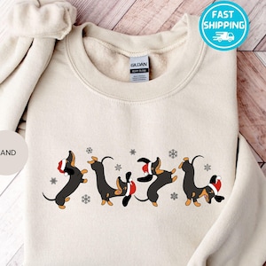 Dachshund Christmas Sweatshirt, Dachshund Christmas, Dog Lover Gift, Dachshund New Year Sweatshirt, Christmas Crewneck, Dachshund Mom Hoody