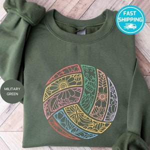 Floral Volleyball Sweatshirt: Game Day Shirt
