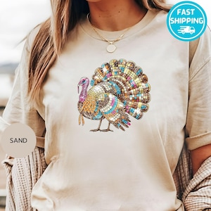 Vintage Disco Ball Turkey Shirt: Thanksgiving Graphic Tee