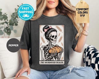 Sourdough Baker Tarot Card T-Shirt: Comfort Colors Halloween Homemaker Tee