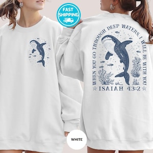 Christian Whale Shark Sweatshirt, Beachy Hoodie, Shark Shirt, Jesus Hoodie,  Beachy Hoodies Summer Tee, Whaleshark Hoodie, Coconut Girl