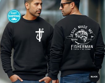 Fisher of Men Christian Sweatshirt: Bible Verse Hoodie