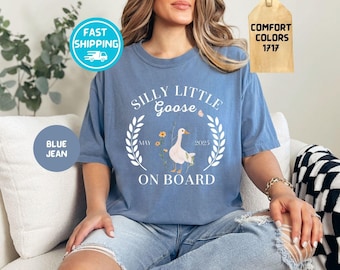 Comfort Colors Silly Goose Pregnancy Announcement Shirt