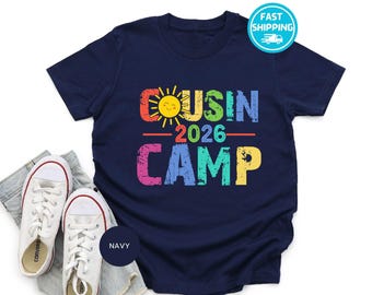 Maglietta Cousin Camp 2026: magliette abbinate per le gite estive in famiglia