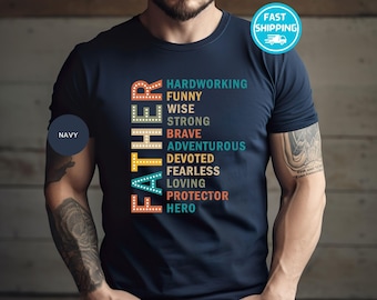 Retro Papa T-Shirt, Vatertagsgeschenk, Vaterschaft Shirt