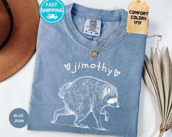 Comfort Colors® Jimothy Raccoon Shirt, Seattle Short Spine Raccoon Gift, Viral Animal Meme Graphic Tee, Raccoon Lover Shirt
