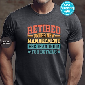 Funny Retirement Sweatshirt: Grandkids Details, Vintage Style Tee