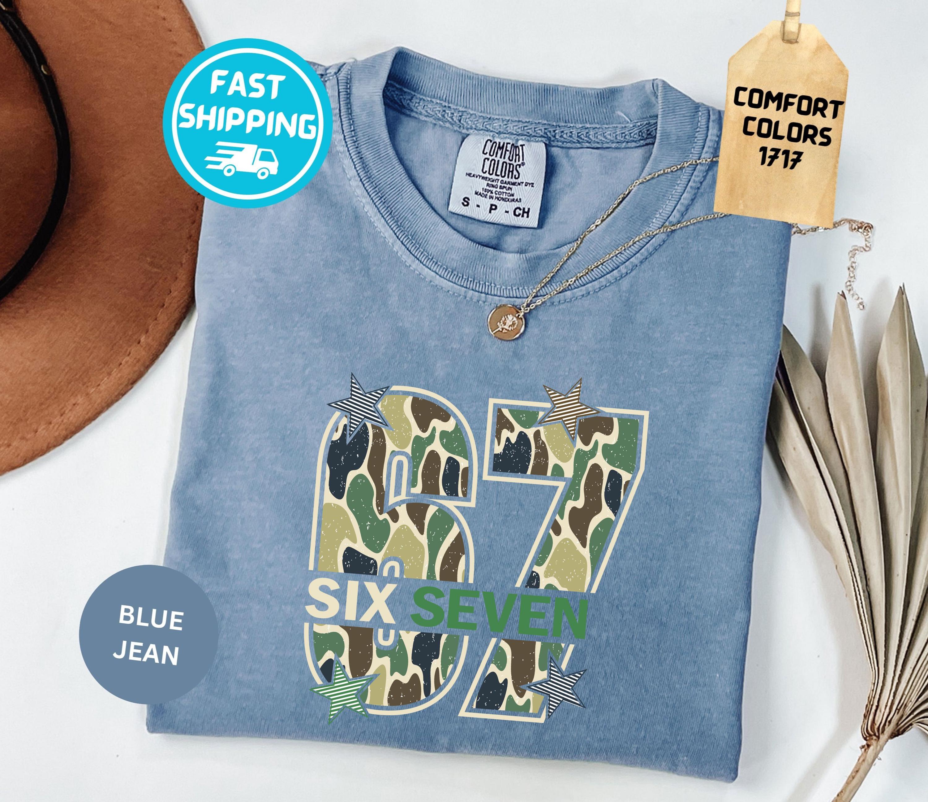 Comfort Colors® Six Seven Shirt, Camo 6 7 Shirt, Funny Number Meme