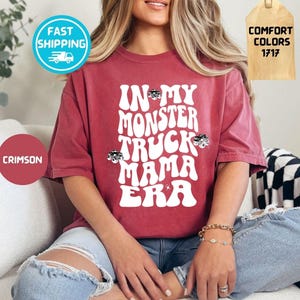 Comfort Colors® Monster Truck Mama Shirt, Pregnant Mom Shirt, Monster Truck Shirt, Boy Birthday Party Shirt, New Mom Shirt, Baby Shower Gift