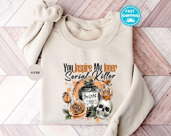 Sarcastic Skeleton Sweatshirt: Dark Humor Gothic Halloween Hoodie Funny Sweater