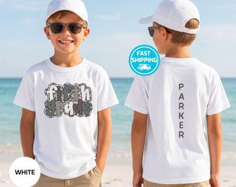 Custom Back To School Boys Shirt, Camo Fifth Grade Tee, Personalized 5th Grade T-Shirt