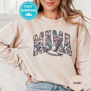Hunting Mama Sweatshirt, Duck Hunting Sweatshirt, Mama of Hunters, Camo Mama Sweatshirt, Hunting Season, Camouflage Mama, Mothers Day Gift