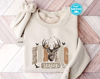 Deer Hunting Season Sweatshirt, Camo Hunting Dad Gift