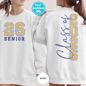 Graduation 2026 Sweatshirt, Senior Class of 2026 Sweatshirt, 2026 Graduate Hoodie, Senior Girl Gift, High School Senior Sweater, Not Glitter