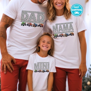 Monster Truck Mama Mini Shirt Pit Crew Shirt Monster Truck Shirt Boy Birthday Party Shirt New Mom Boy Baby Shower Gift Monster Truck Dad Tee