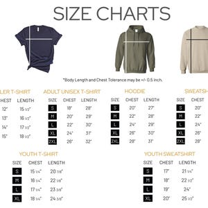 the size chart for a men's hoodie