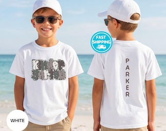 Custom Back To School Boys Shirt, Custom Camo Kindergarten Shirt, Camouflage Student Shirt, Toddler Preschool Shirt, First Grade Boys