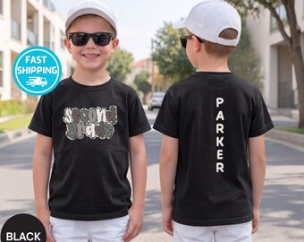 Camo Personalized Second Grade Shirt, Custom Boy Back To School Tee