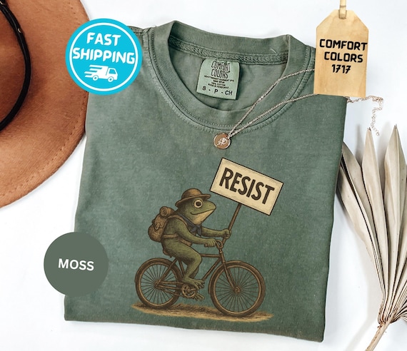 Portland Frog Resist Shirt, Comfort Colors Freedom Frog Shirt, Due Process Tee, Anti Maga Shirt, Anti Trump T-Shirt, Anti Fascism, Activist